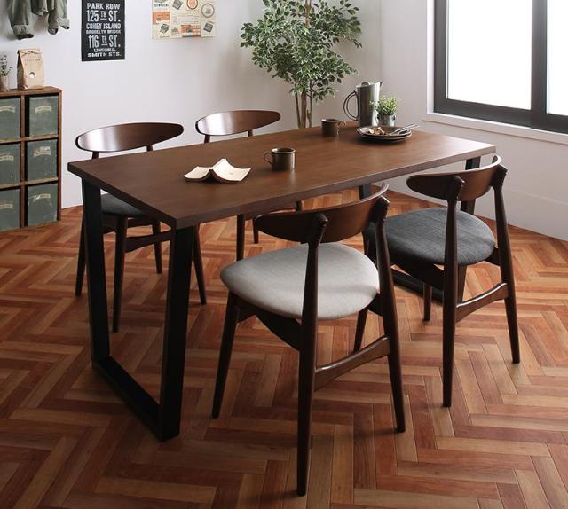 〔組立設置料込み〕ヴィンテージテイスト スチール脚ダイニング 〔NIX〕ニックス 5点セット（テーブルW150＋チェア4脚） 〔チェア色〕ミックス（各色2脚ずつ）の通販は 107,829円