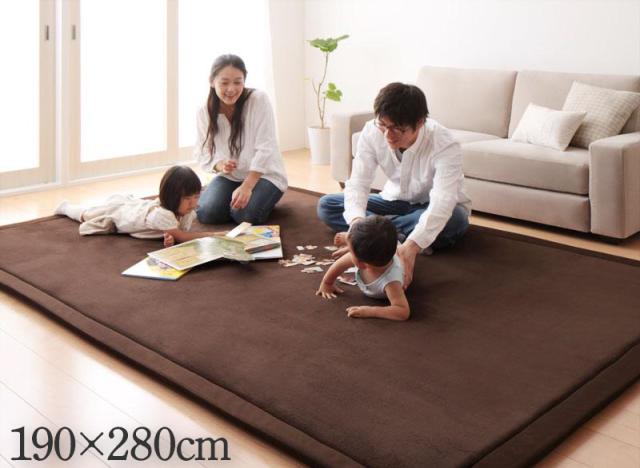 マイクロファイバーラグ 〔moofy〕ムーフィ 190×280cm コーラルピンクの通販は