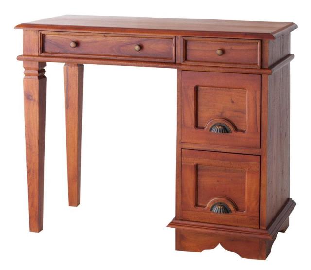 アンティーク調アジアン家具シリーズ 〔RADOM〕ラドム デスク W90 ブラウンの通販は