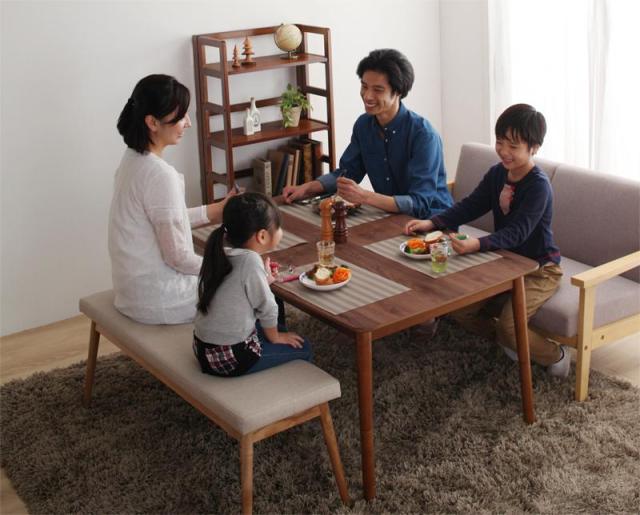 4段階で高さが変えられる 天然木 ウォールナット材 高さ調整 こたつテーブル 〔Nolan〕ノーラン 長方形(80×135cm) ウォールナットブラウン 【北海道・沖縄・離島配送不可】