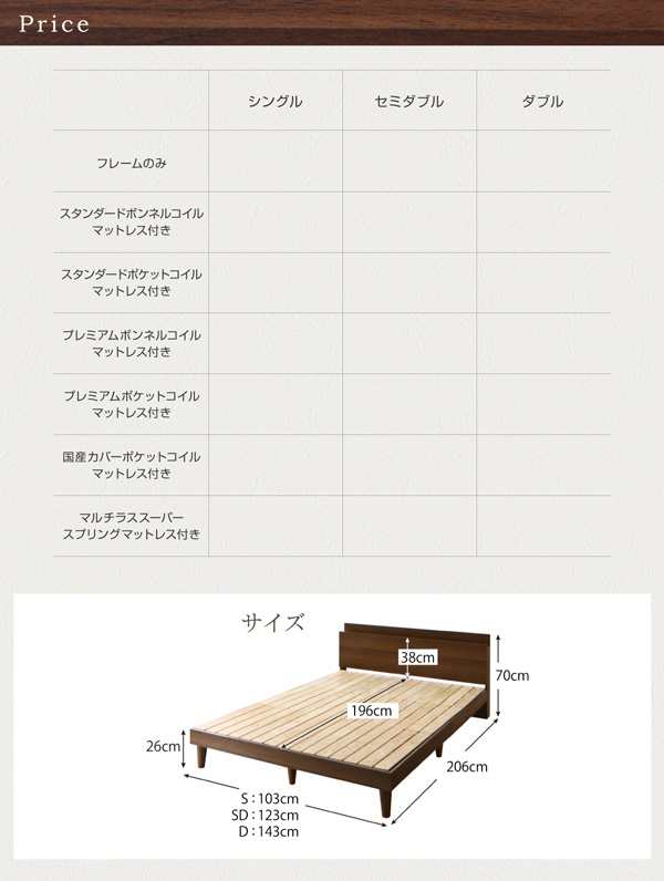 組立設置付〕棚付 すのこベッド 〔レイスター〕 ベッドフレームのみ