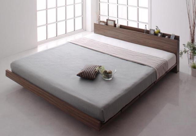 〔組立設置料込み〕モダンデザイン ローベッド 〔FRANCLIN〕フランクリン 〔プレミアムボンネルコイルマットレス付き〕 フルレイアウト キング(K×1) フレーム幅180 〔マットレス色〕ブラックの通販は