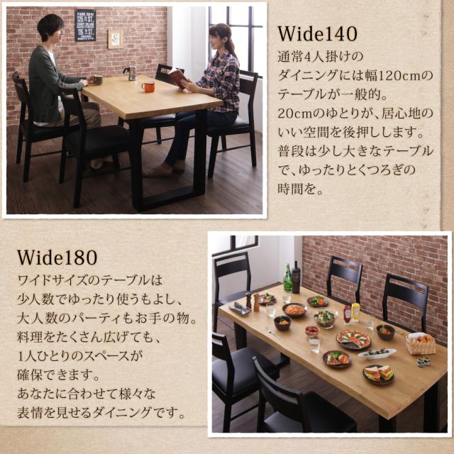 天然木無垢材 ヴィンテージデザインダイニングシリーズ 〔NELL〕ネル ダイニングテーブル単品 W140 【北海道・沖縄・離島配送不可】_3