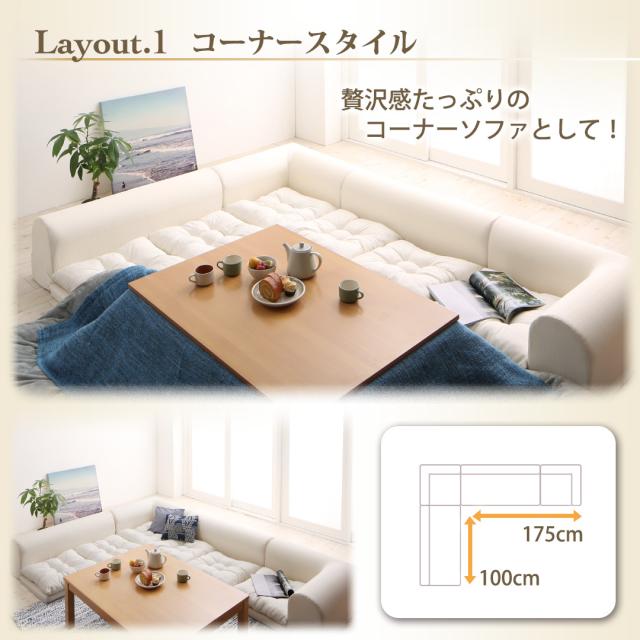 フロアコーナーソファ 〔yuffy〕ユフィ ソファ4点セット 1Pサイズ+2Pサイズ+コーナー×2 ピンク 【北海道・沖縄・離島配送不可】_3