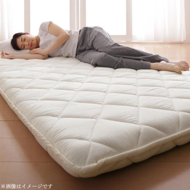 テイジン V-Lap使用 日本製 朝の目覚めを考えた 腰にやさしい 高弾力四層敷き布団 セミダブル アイボリー 【北海道・沖縄・離島配送不可】
