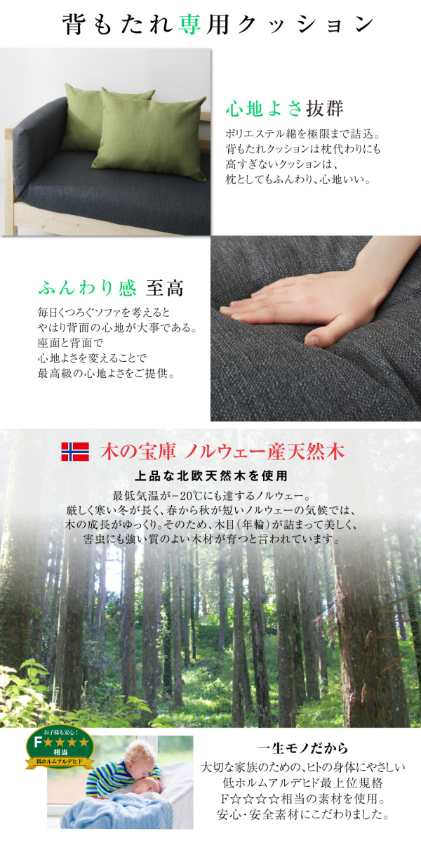 16色から選べる 伸縮・伸長式 北欧天然木 すのこソファベッド 〔Exii〕エグジー マット＆クッションセット (背)グリーン×(座)グレー 【北海道・沖縄・離島配送不可】_7