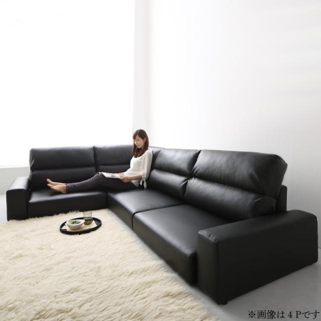 アーバン通商 レトロソファ ブラック アンティーク調デザイン レザー  