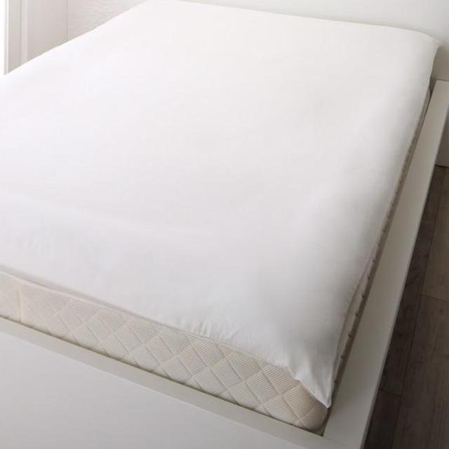 日本製・綿100％ エレガントモダン ボーダーデザインカバーリング 〔winkle〕ウィンクル 和式用フィットシーツ単品 ダブル アイボリーの通販は 6,455円