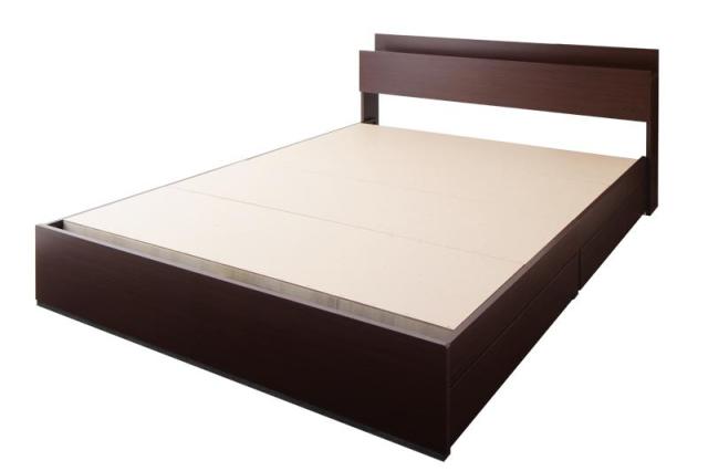 〔組立設置料込み〕棚・コンセント付き収納ベッド 〔virzell〕ヴィーゼル 〔ベッドフレームのみ・マットレスなし〕 セミダブル 〔フレーム色〕ダークブラウンの通販は 88,708円