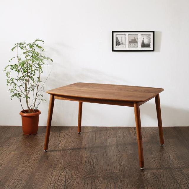 こたつもソファも高さ調節 リビングダイニング 〔Rozel〕ロゼル ダイニングこたつテーブル単品 長方形(75×105cm) ウォールナットブラウン 【北海道・沖縄・離島配送不可】