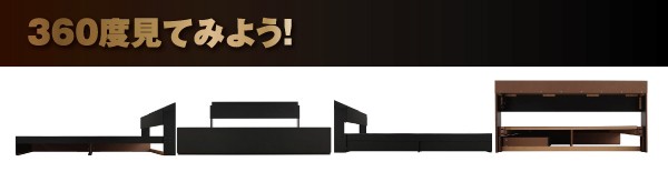 組立設置付〕棚付収納ベッド 〔グーテ〕 プレミアムボンネルコイル