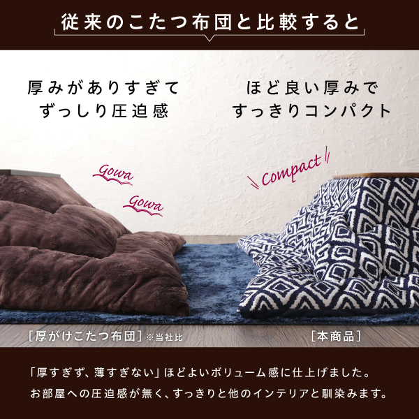 ヴィンテージ調 幾何柄織りこた布団 〔ASSEN〕アッセン 掛布団&敷布団2点セット 4尺長方形(80×120cm)天板対応 カーキ 【北海道・沖縄・離島配送不可】_8