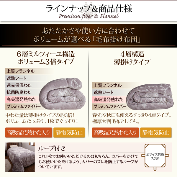 プレミアムな肌触り 北欧柄 ボリュームが選べる毛布布団シリーズ 毛布掛け布団単品 発熱わた入り 薄掛けタイプ クイーン ホワイトノエルの通販は
