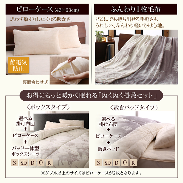 プレミアムな肌触り 北欧柄 ボリュームが選べる毛布布団シリーズ 毛布掛け布団単品 発熱わた入り 薄掛けタイプ クイーン ホワイトノエルの通販は