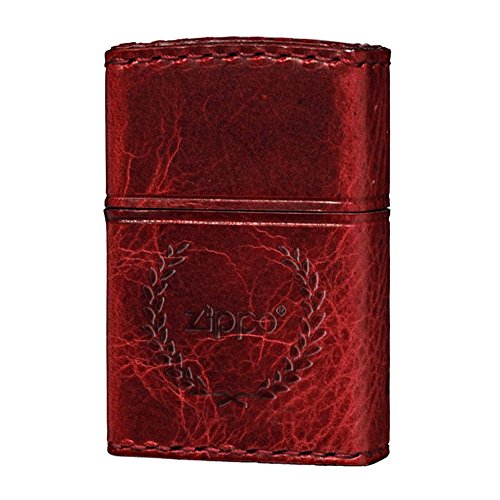 Zippo(ジッポ) オイルライター 本牛革 ダメージレッド RD-7 【北海道・沖縄・離島配送不可】