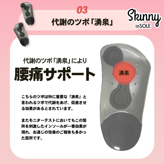 代謝サポート スキニーインソール レディース メンズ 姿勢 矯正 靴の中敷き 中敷き 体幹 genten ダイエット O脚 外反母趾 冷え むくみ 正規代理店 ギフト 母の日_8
