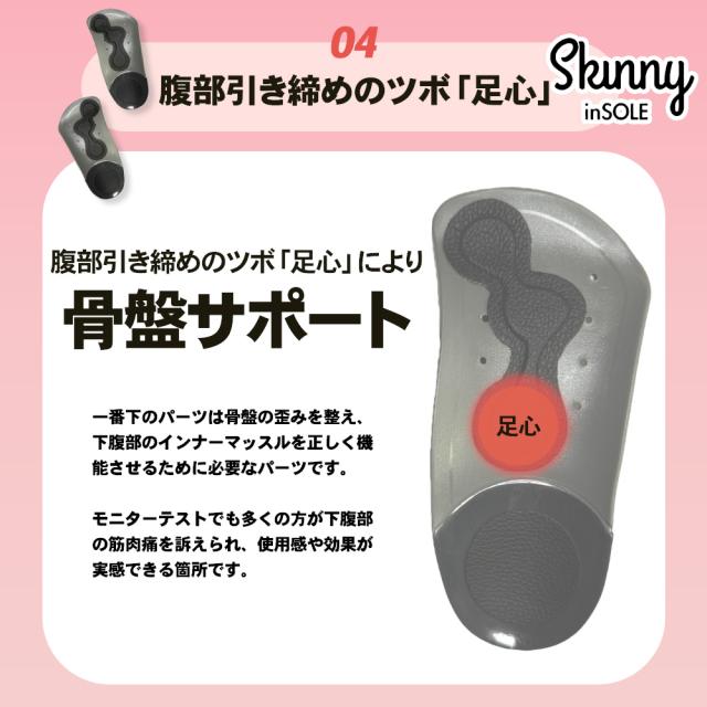 代謝サポート スキニーインソール レディース メンズ 姿勢 矯正 靴の中敷き 中敷き 体幹 genten ダイエット O脚 外反母趾 冷え むくみ 正規代理店 ギフト 母の日_9