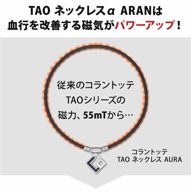 送料無料 コラントッテ TAO ネックレス α ARAN アラン シルバー 磁気