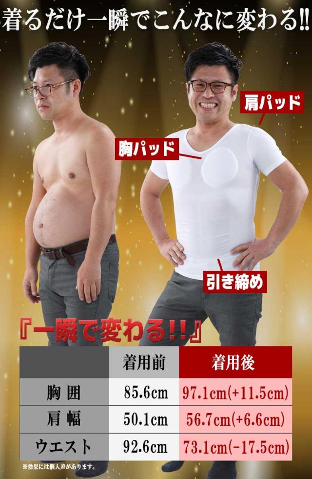 筋肉パッド内蔵 男性用補整下着 即効マッスルメイクスーツの通販はau Pay マーケット 株式会社ママリボーン