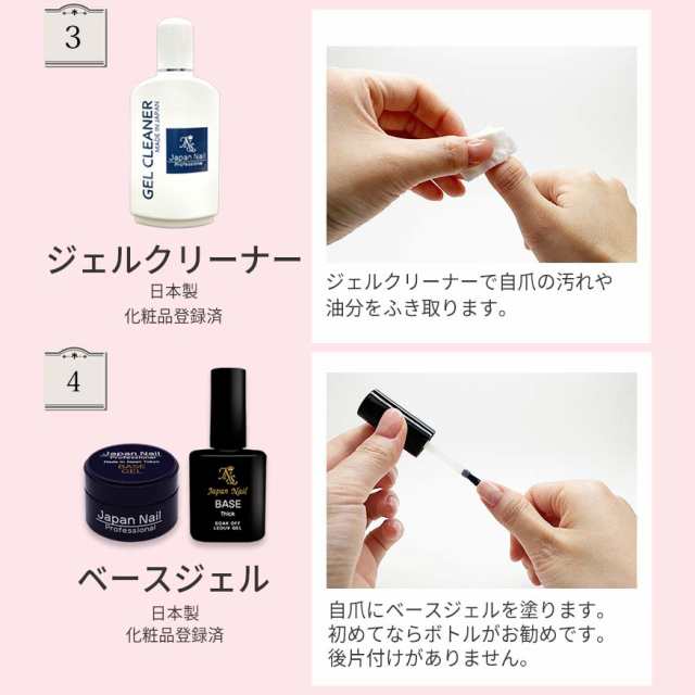 ジェルネイルキットn2 安心の日本製 化粧品登録済ジェルとLEDライト付