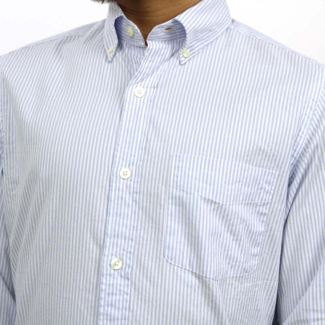 【ポイント10倍 5/7 10:00〜5/16 9:59】 ジェイクルー シャツ メンズ 正規品 J.CREW 長袖シャツ ボタンダウンシャツ SUNWASHED OXFORD SHIRT IN STRIPE WHITE-BLUE D20S30_3