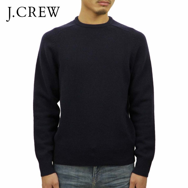 【ポイント10倍 10/11 16:00〜10/24 9:59】 ジェイクルー セーター メンズ 正規品 J.CREW LAMBSWOOL CREWNECK SWEATER ネイビー D00S20