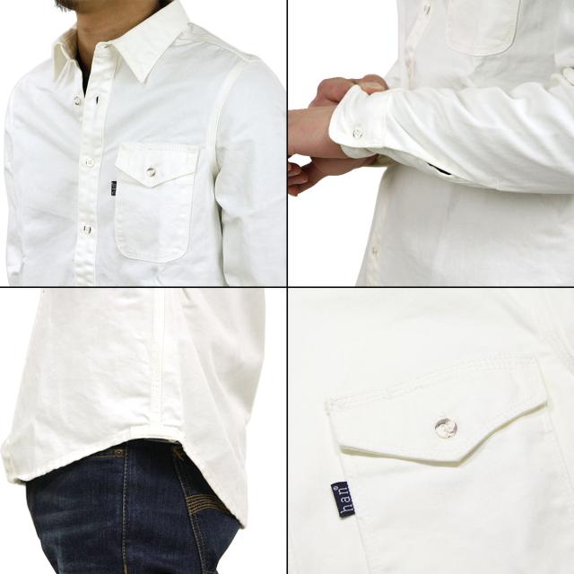 【ポイント10倍 6/12 11:00〜6/21 9:59】 ハン HAN KJOBENHAVN 正規販売店 メンズ シャツ ONE POCKET SHIRT IVORY D15S25 父の日 プレゼント ラッピング_3