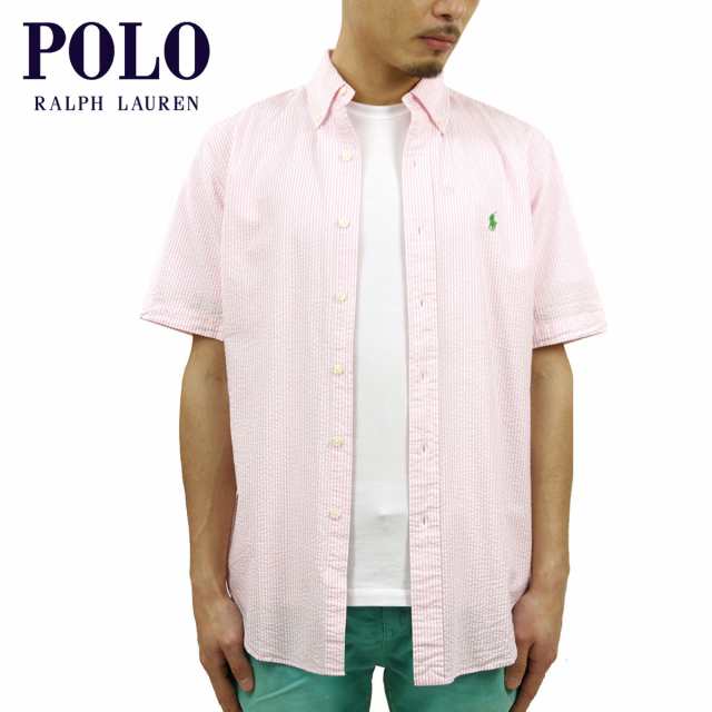 ポロ ラルフローレン シャツ メンズ 正規品 Polo Ralph Lauren 半袖シャツ ボタンダウンシャツ Seersucker S S Shirt Pink 父の日 ギフの通販はau Pay マーケット Mixon ミクソン