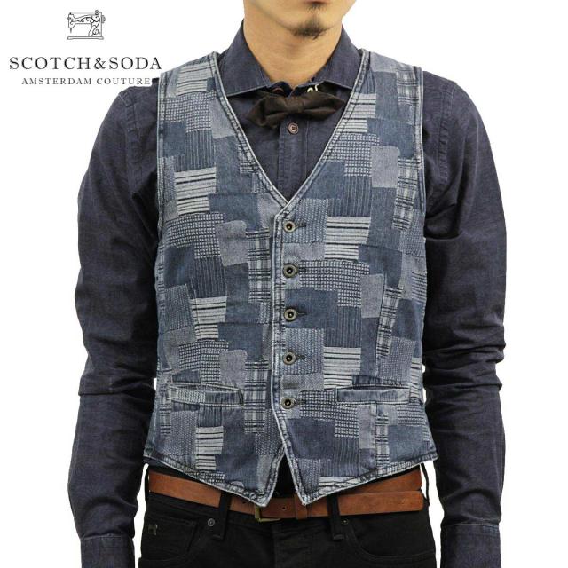 スコッチアンドソーダ SCOTCH＆SODA 正規販売店 メンズ ジレ ベスト LOT 22 Japanese Jacquard Tailored Vest 30315 51 D15S25 クリスマス プレゼント ラッピング
