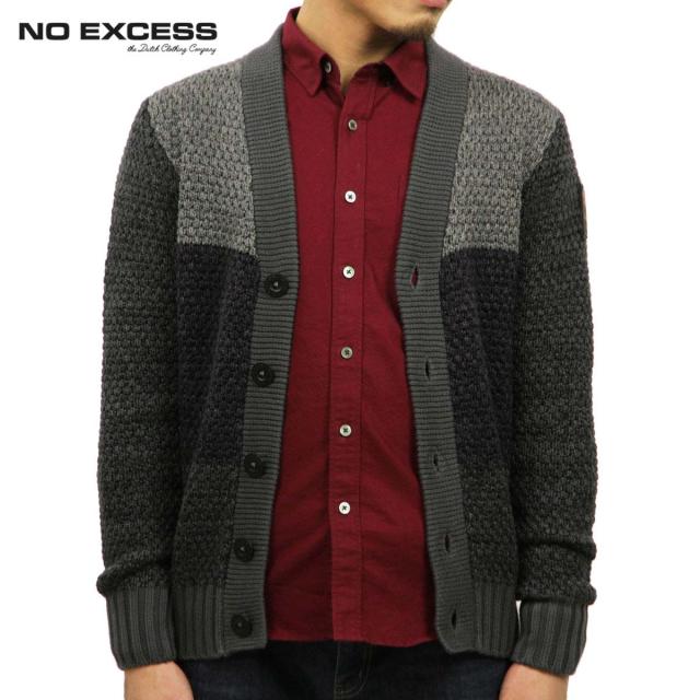 ノーエクセス セーター メンズ 正規販売店 NO EXCESS カーディガン セーター BOADER KNIT CARDIGAN 230923 089 PURPLE D00S20 クリスマス プレゼント ラッピング