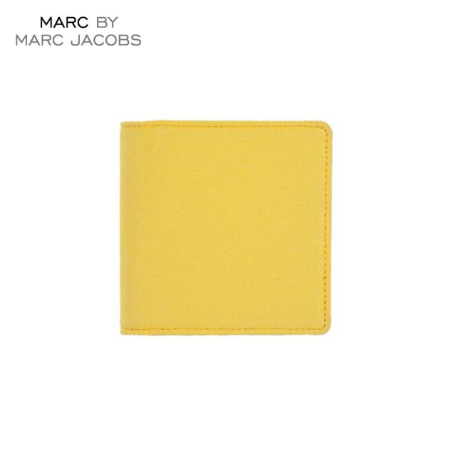 【ポイント10倍 6/12 11:00〜6/21 9:59】 マークジェイコブス MARCJACOBS 正規品 財布 Laminated Twill Jacobs Square Billfold YELL 父の日 プレゼント ラッピング