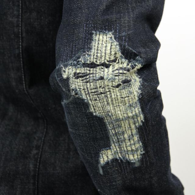 ヌーディージーンズ ジャケット メンズ 正規販売店 Nudie Jeans アウター デニムシャツ Gusten 140091 REPAIR MEDIUM CONTRAST LIGHT DAMAGE D15S25 父の日 プレゼント ラッピング_3
