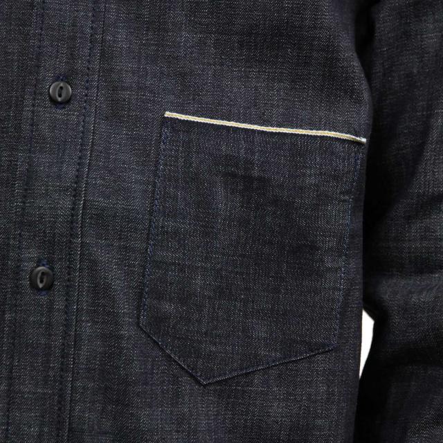 ヌーディージーンズ シャツ メンズ 正規販売店 Nudie Jeans 長袖シャツ Ace Organic Dry Selvage 140185 De クリスマス プレゼント ラッピング ヌーディージーンズ シャツ メンズ 正規販売店 Nudie Jeans 長袖シャツ