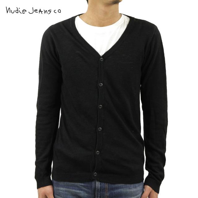 ヌーディージーンズ セーター メンズ 正規販売店 Nudie Jeans カーディガン Botvid Cardigan Embo 150134 BLACK D00S20 クリスマス プレゼント ラッピング