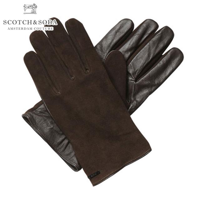 スコッチアンドソーダ 手袋 メンズ 正規販売店 SCOTCH＆SODA グローブ Gloves in suede and leather quality クリスマス プレゼント ラッピング
