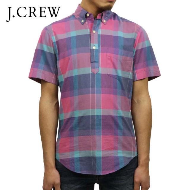 ジェイクルー シャツ メンズ 正規品 J.CREW 半袖シャツ SHORT-SLEEVE POPOVER IN PLAID D20S30 クリスマス プレゼント ラッピング
