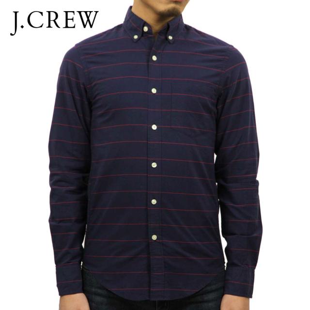 40%OFFクーポンセール 【利用期間 5/7 10:00〜5/16 9:59】 ジェイクルー シャツ メンズ 正規品 J.CREW 長袖シャツ SLIM WASHED SHIRT IN HORIZONTAL STRIPE D20S