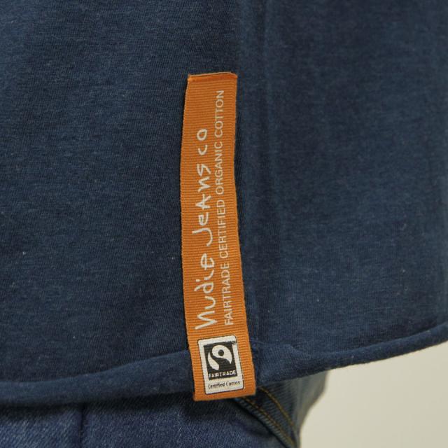 ヌーディージーンズ Tシャツ 正規販売店 Nudie Jeans 半袖Tシャツ Raw Hem T-shirt 131349 4030 B25 Navy D15S25 父の日 プレゼント ラッピング_3