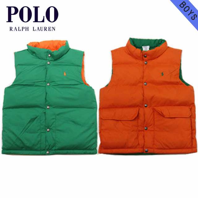 ポロ ラルフローレン キッズ ダウンベスト ボーイズ 子供服 正規品 POLO RALPH LAUREN CHILDREN Varsity  Reversible Down Vest 323510405｜au PAY マーケット