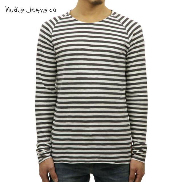 ヌーディージーンズ ロンT メンズ 正規販売店 Nudie Jeans 長袖Tシャツ Otto Raglan Sleeve 131338 4015 W14 White/Grey D15S25の通販は