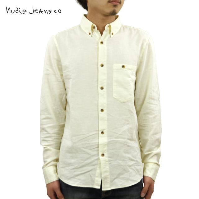 20%OFFクーポンセール 【利用期間 2/18 10:00〜2/25 9:59】 ヌーディージーンズ シャツ メンズ 正規販売店 Nudie Jeans 長袖シャツ Stanley 140351 3026 W02 Ecru D15S25の通販は