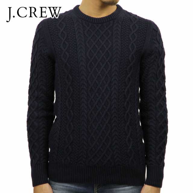 ジェイクルー セーター メンズ 正規品 J.CREW FISHERMAN CABLE CREWNECK SWEATER