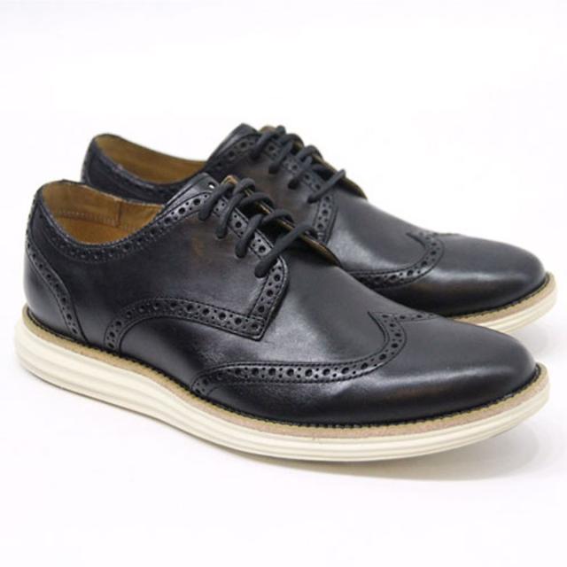 20%OFFクーポンセール 【利用期間 6/12 10:00〜6/21 9:59】 コールハーン COLE HAAN 正規品 ドレスシューズ LUNARGRAND WING.TIP C14110 (BLACK/IVORY) D00S20 父の日 プレゼント ラッピング_3
