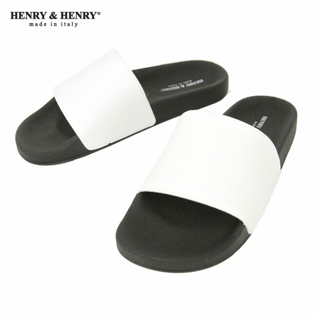 ヘンリーアンドヘンリー HENRY＆HENRY 正規販売店 サンダル 180 SHOWER SANDAL NERO / WHITE 30/31の通販は