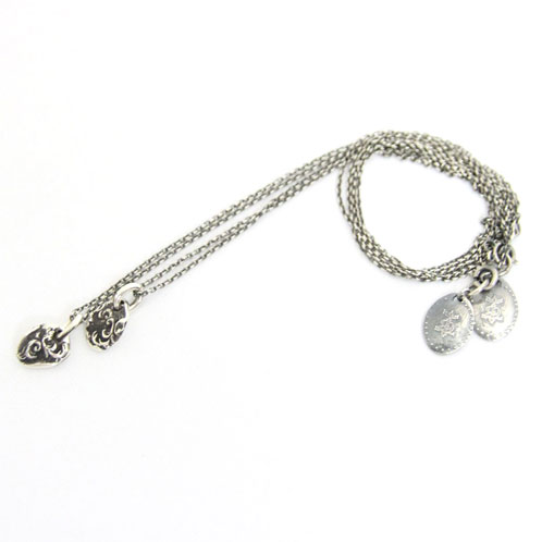 ハリム HARIM 正規販売店 ネックレス FRAGMENTS OF ACANTHUS PENDANT SET SV NECKLACE HRPM006.007 PAIRSET BK 父の日 プレゼント ラッピング_1