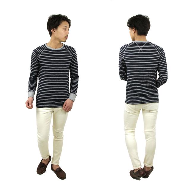 ヌーディージーンズ ロンT メンズ 正規販売店 Nudie Jeans 長袖Tシャツ Otto Raglan Blue/Greymel 131360 D15S25_5