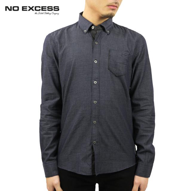 ノーエクセス シャツ メンズ 正規販売店 NO EXCESS 半袖シャツ CLEAN PIN STRIPE SHIRT 410703 78 night D15S25の通販は 8,359円