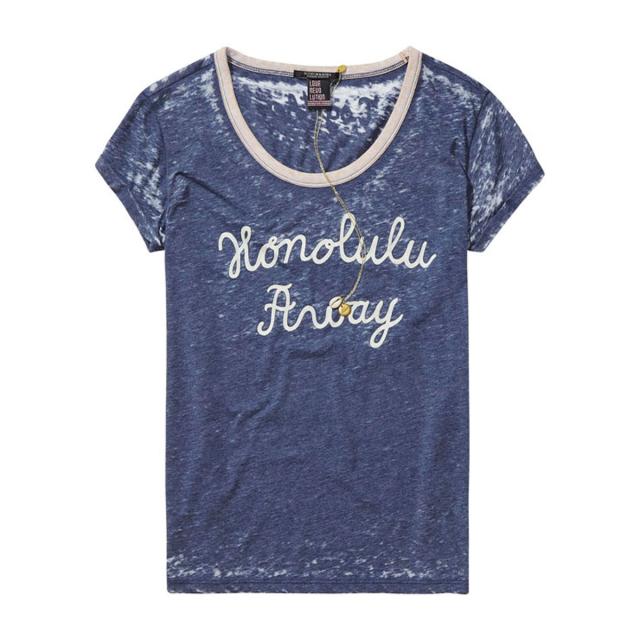 20%OFFクーポンセール 【利用期間 6/12 10:00〜6/21 9:59】 メゾンスコッチ MAISON SCOTCH 正規販売店 レディース 半袖Tシャツ Burnout tee with various artworks 131257 94 D00S15 父の日 プレゼント ラッピング_2