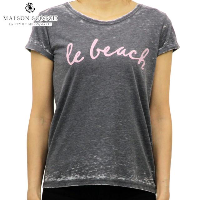 メゾンスコッチ MAISON SCOTCH 正規販売店 レディース 半袖Tシャツ Burnout tee with beach inspire 父の日 プレゼント ラッピング