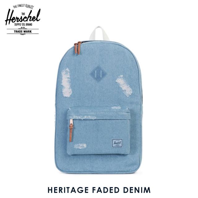 ハーシェル バッグ 正規販売店 Herschel Supply ハーシェルサプライ バッグ リュックサック HERITAGE FADED DENIM 10007-01046-OS FADED DENIM D15S25 クリスマス プレゼント ラッピング